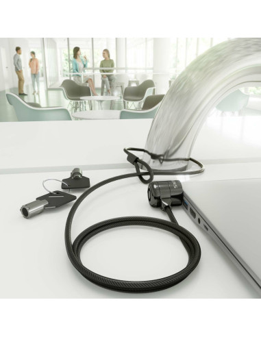 AISENS ASLK-D40K04-BK cable antirrobo Negro 1,5 m