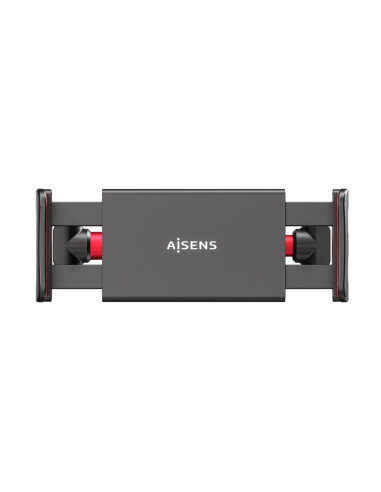 AISENS Soporte Coche Ajustable (1 Pivote) Para Reposacabezas Para Telefono / Tablet, Rojo