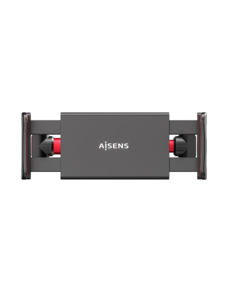 AISENS Soporte Coche Ajustable (1 Pivote) Para Reposacabezas Para Telefono / Tablet, Rojo