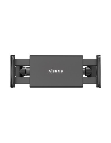 AISENS Soporte Coche Ajustable (1 Pivote) Para Reposacabezas Para Telefono / Tablet, Negro