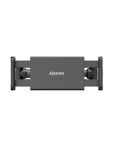 AISENS Soporte Coche Ajustable (1 Pivote) Para Reposacabezas Para Telefono / Tablet, Negro