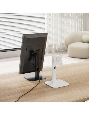 AISENS Soporte de Mesa Eco Giratorio e Inclinable Para Monitor/POS 2.5kg de 10"-24", Negro
