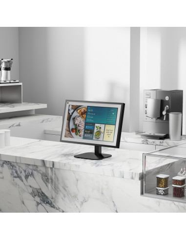 AISENS Soporte de Mesa Eco Giratorio e Inclinable Para Monitor/POS 2.5kg de 10"-24", Negro