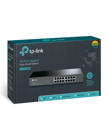 TP-Link TL-SG1016DE Gestionado L2 Gigabit Ethernet (10/100/1000) 1U Negro