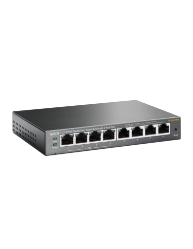 TP-Link TL-SG108PE Gestionado L2 Gigabit Ethernet (10/100/1000) Energía sobre Ethernet (PoE) Negro