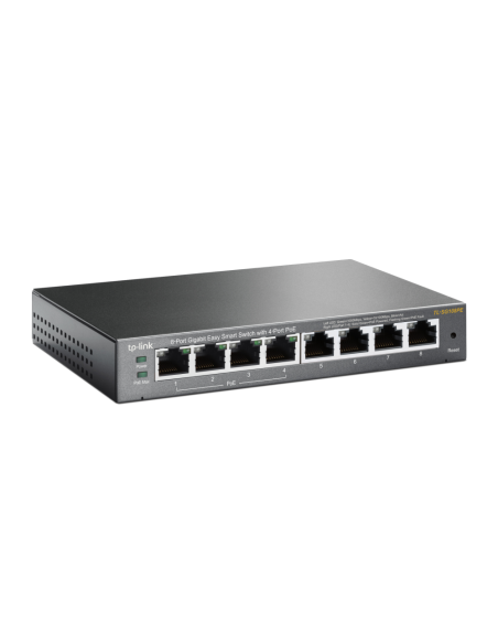 TP-Link TL-SG108PE Gestionado L2 Gigabit Ethernet (10/100/1000) Energía sobre Ethernet (PoE) Negro
