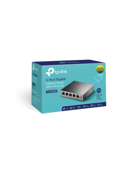 TP-Link TL-SG1005P No administrado Gigabit Ethernet (10/100/1000) Energía sobre Ethernet (PoE) Negro