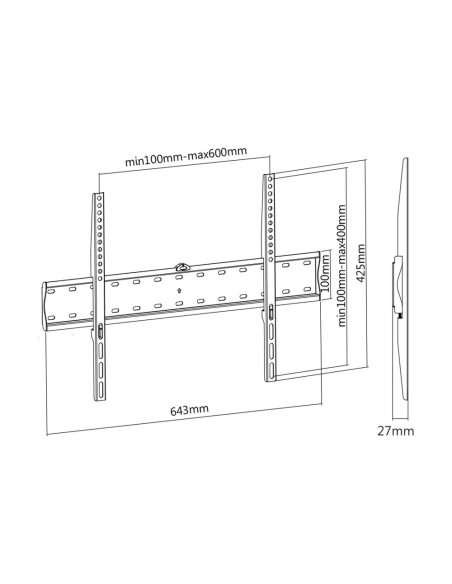 AISENS Soporte Eco Ultra Delgado Para Monitor/?? 40kg De 37-70, Negro