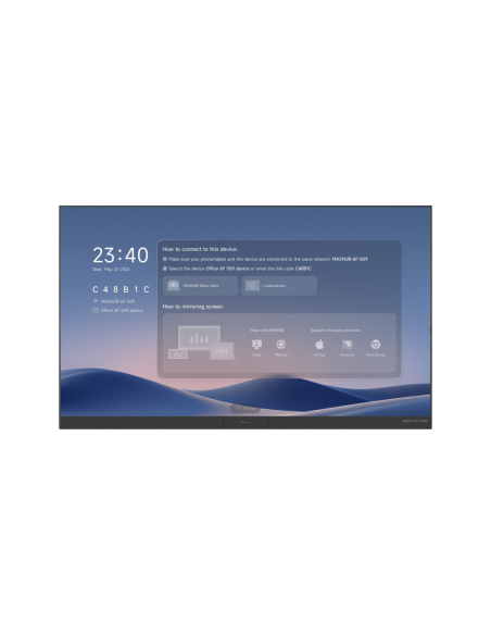 MAXHUB LX138V07 pantalla para sala de reuniones 3,51 m (138") 1920 x 1080 Pixeles LED Wi-Fi 6 (802.11ax) Negro Bluetooth