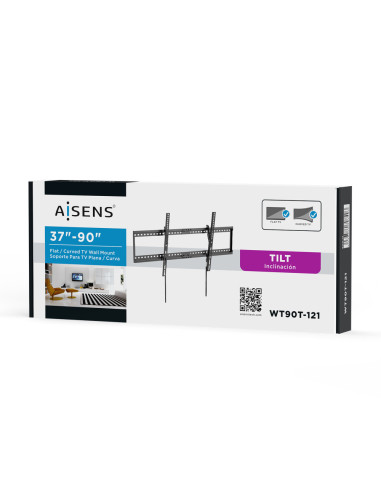 AISENS Soporte ECO Inclinable para Monitor/TV 75Kg de 37-90, Negro