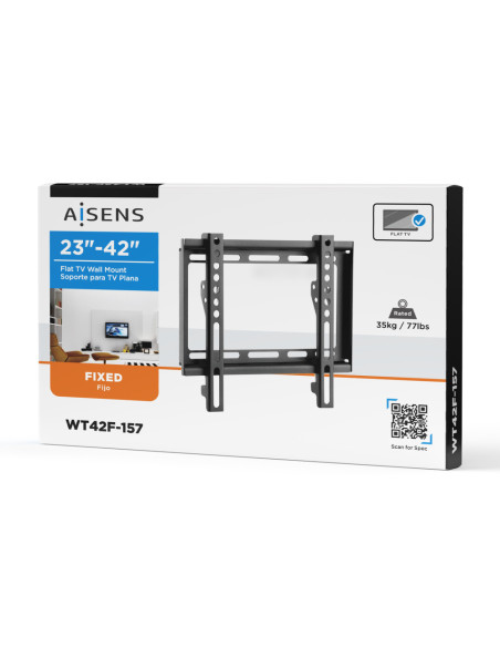 AISENS Soporte Eco Ultra Delgado Para Monitor/tv 35kg De 23-42, Negro