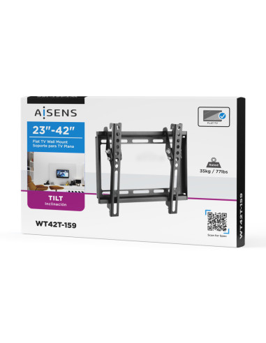 AISENS Soporte Eco Inclinable Para Monitor/TV 35kg De 23-42, Negro