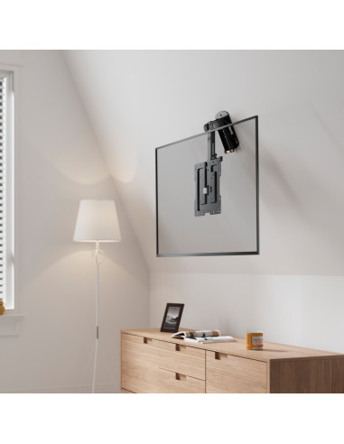 AISENS Soporte de Techo Giratorio, Plegable para Monitor/TV 20Kg de 19-43, Negro