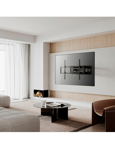 AISENS Soporte Pro Giratorio, Inclinable Y Nivelable Para Monitor/tv 120kg De 60-120, Negro