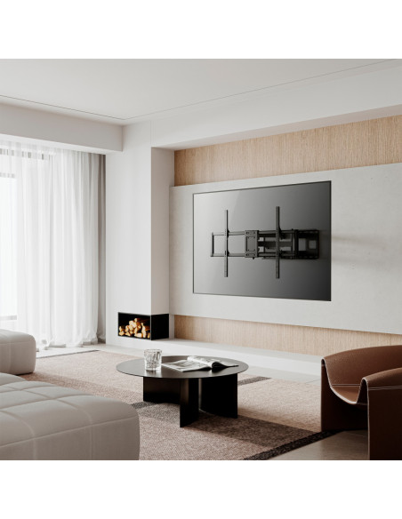 AISENS Soporte Pro Giratorio, Inclinable Y Nivelable Para Monitor/tv 120kg De 60-120, Negro