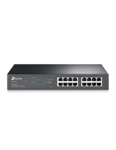 TP-Link TL-SG1016PE Gestionado L2 Gigabit Ethernet (10/100/1000) Energía sobre Ethernet (PoE) 1U Negro