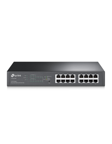TP-Link TL-SG1016PE Gestionado L2 Gigabit Ethernet (10/100/1000) Energía sobre Ethernet (PoE) 1U Negro