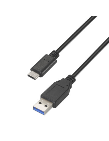AISENS Cable USB 3.1 Gen 2 10 Gbps 3 A, Tipo C/M-A/M, Negro, 0.5m