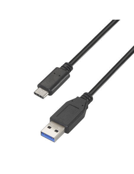 AISENS Cable USB 3.1 Gen 2 10 Gbps 3 A, Tipo C/M-A/M, Negro, 0.5m