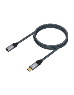 AISENS Cable USB 3.2 Gen2X2 Aluminio 20Gbps 5A 100W, Tipo USB-C/M-USB-C/H, Gris, 1.0M 2