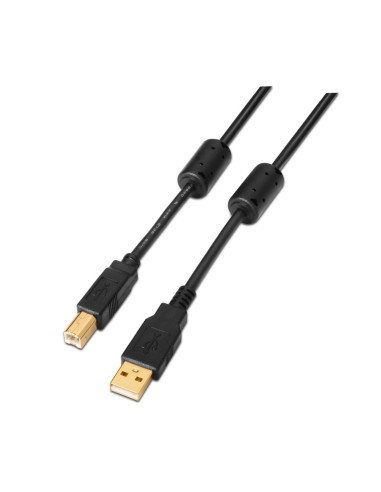 AISENS A101-0010 cable USB USB 2.0 3 m USB A USB B Negro