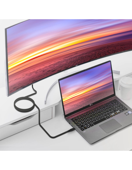 AISENS Cable USB 3.2 Gen1 5Gbps 4k@60Hz 3A 60W E-Marker, Tipo USB-C/M-USB-C/M, Negro, 5.0m