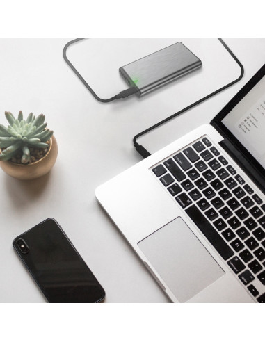 AISENS Cable USB 3.2 Gen1 5Gbps 4k@60Hz 3A 60W E-Marker, Tipo USB-C/M-USB-C/M, Negro, 5.0m