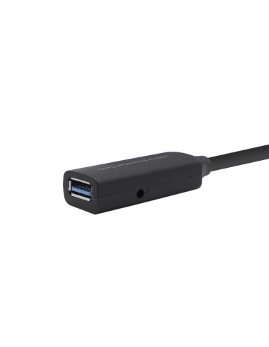 AISENS Cable USB 3.0 Prolongador con amplificador y alim., Tipo A/M-A/H, Negro, 15m