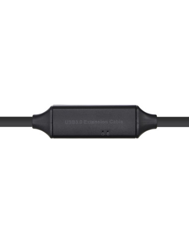 AISENS Cable USB 3.0 Prolongador con amplificador y alim., Tipo A/M-A/H, Negro, 15m