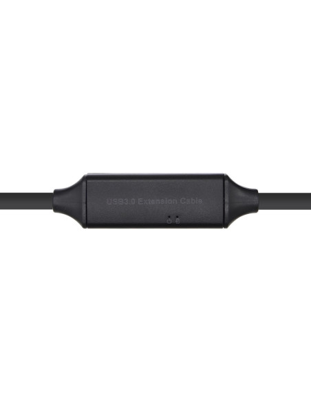 AISENS Cable USB 3.0 Prolongador con amplificador y alim., Tipo A/M-A/H, Negro, 15m