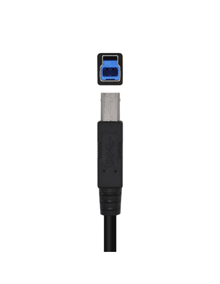 AISENS Cable USB 3.0 Impresora Tipo A/M-B/M, Negro, 2.0m