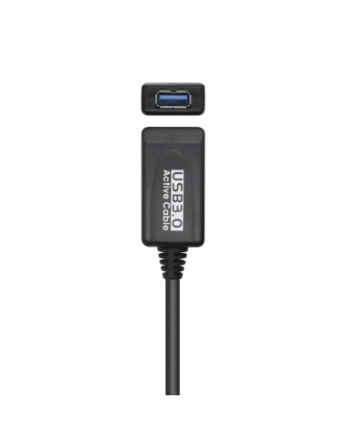 AISENS Cable USB 3.0 Prolongador Con Amplificador, Tipo A/M-A/H, Negro, 5.0m