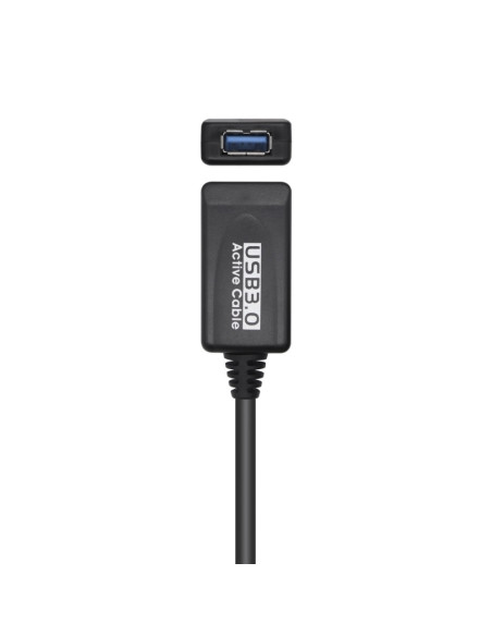 AISENS Cable USB 3.0 Prolongador Con Amplificador, Tipo A/M-A/H, Negro, 5.0m