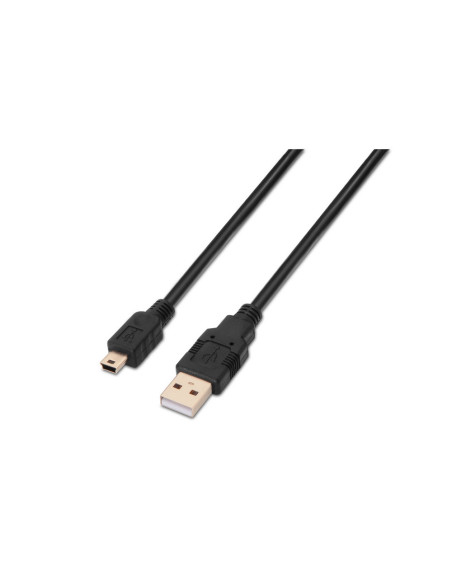 AISENS A101-0023 cable USB USB 2.0 0,5 m USB A Mini-USB B Negro