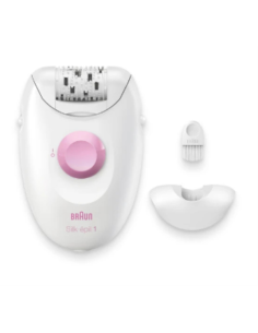 Braun Silk-épil 1 1-010 depiladora 20 pinzas Rosa, Blanco