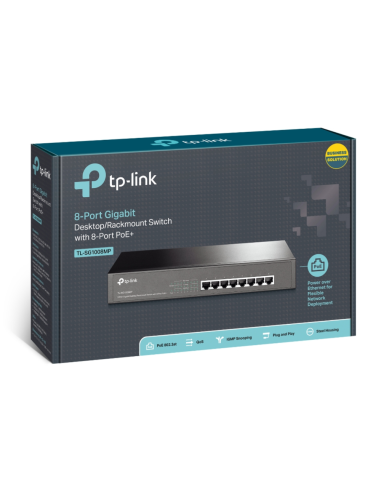 TP-Link TL-SG1008MP switch No administrado Gigabit Ethernet (10/100/1000) Energía sobre Ethernet (PoE) Negro