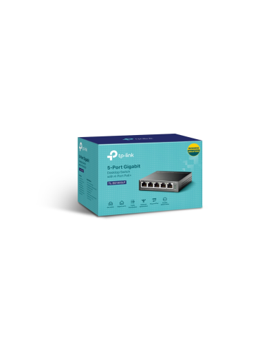 TP-Link TL-SG1005LP switch No administrado Gigabit Ethernet (10/100/1000) Energía sobre Ethernet (PoE) Negro