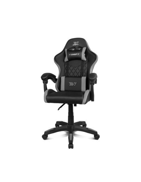 DRIFT DR35BG silla para videojuegos Silla para videojuegos de PC Asiento acolchado Negro, Gris