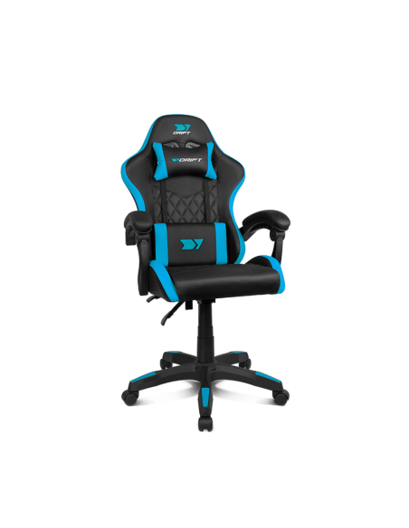 DRIFT DR35BL silla para videojuegos Silla para videojuegos de PC Asiento acolchado Negro, Azul