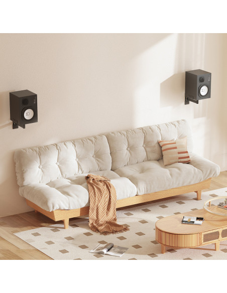 AISENS Soporte Universal De Pared Giratorio E Inclinable Para Altavoces, Negro