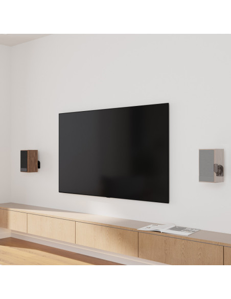 AISENS Soporte Universal De Pared Giratorio E Inclinable Para Altavoces, Negro