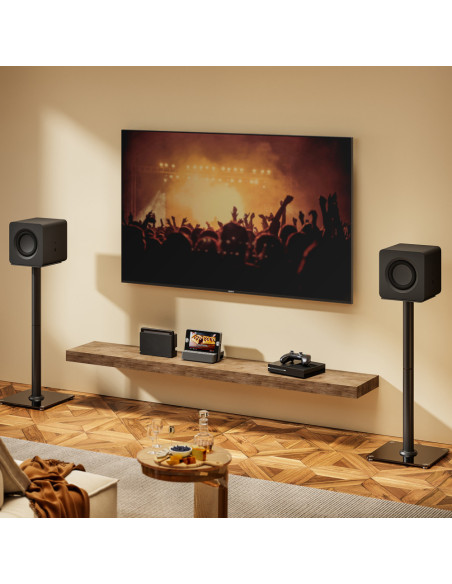 AISENS Soporte Universal De Suelo Para Altavoces, Negro