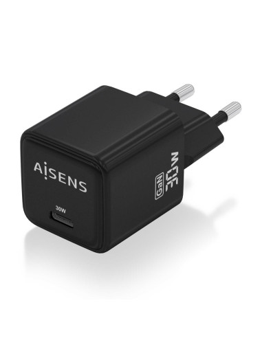 AISENS ASCH-30W1P036-BK cargador de dispositivo móvil Universal Corriente alterna Carga rápida Interior