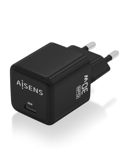 AISENS ASCH-30W1P036-BK cargador de dispositivo móvil Universal Corriente alterna Carga rápida Interior