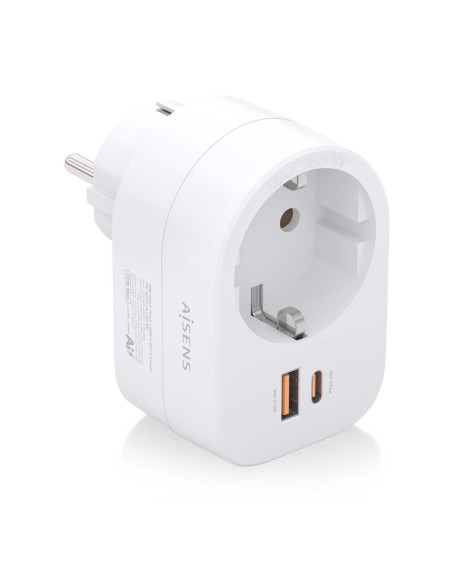 AISENS ASPS-1A1C06-W cargador de dispositivo móvil Universal Blanco Corriente alterna Carga rápida Interior