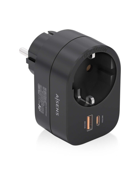 AISENS ASPS-1A1C07-BK cargador de dispositivo móvil Universal Corriente alterna Carga rápida Interior