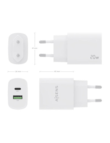 AISENS A110-0754 cargador de dispositivo móvil Universal Corriente alterna Carga rápida Interior