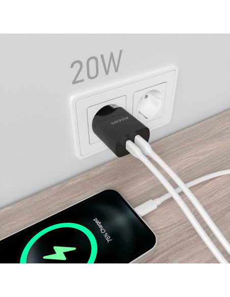 AISENS A110-0755 cargador de dispositivo móvil Universal Negro Corriente alterna Carga rápida Interior