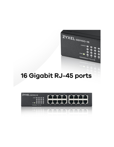 Zyxel GS1100-16 No administrado Gigabit Ethernet (10/100/1000)