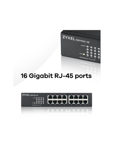 Zyxel GS1100-16 No administrado Gigabit Ethernet (10/100/1000)